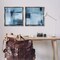 Stupell Industries Blue Abstract Linear Details 2pc Floater Framed Canvas Wall Art Set Design by Susan Jill